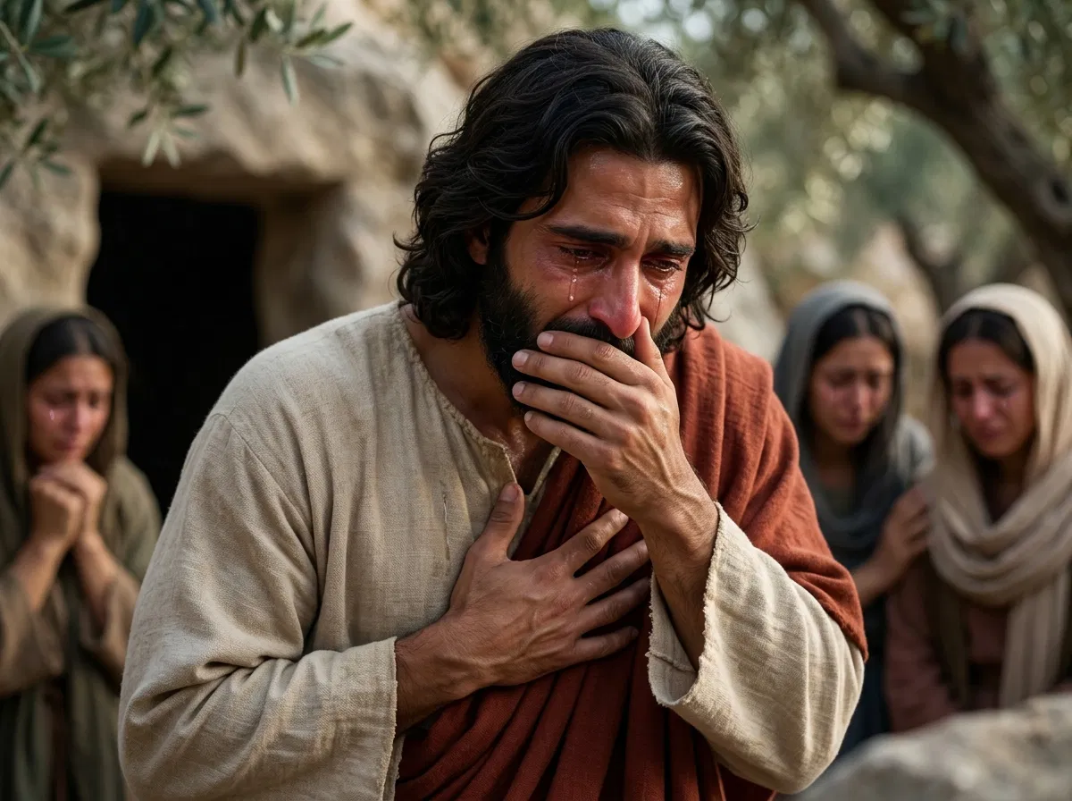 Jesus Weeps Near the Tomb of Lazarus