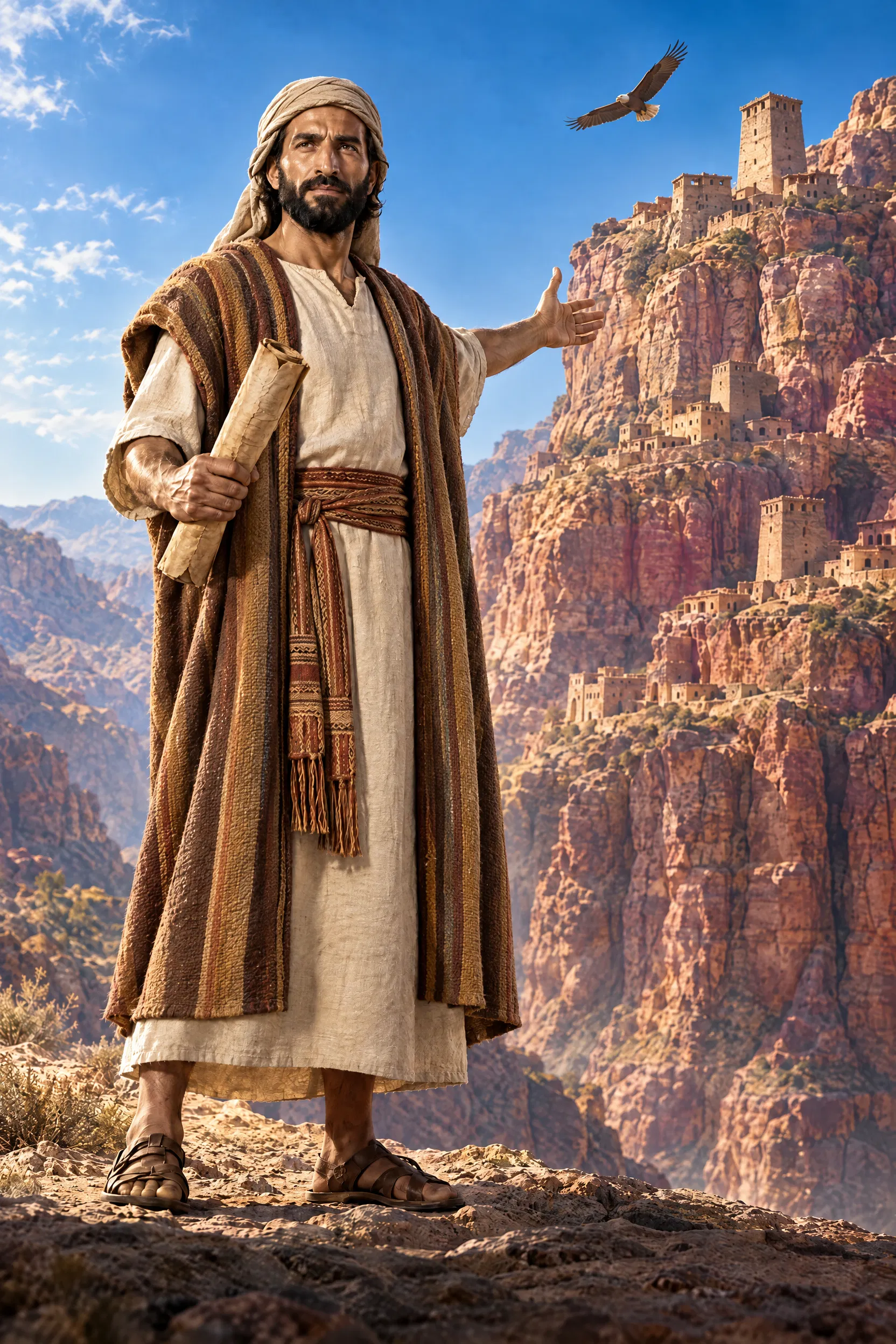 Obadiah Points to Edom's Rock Fortress
