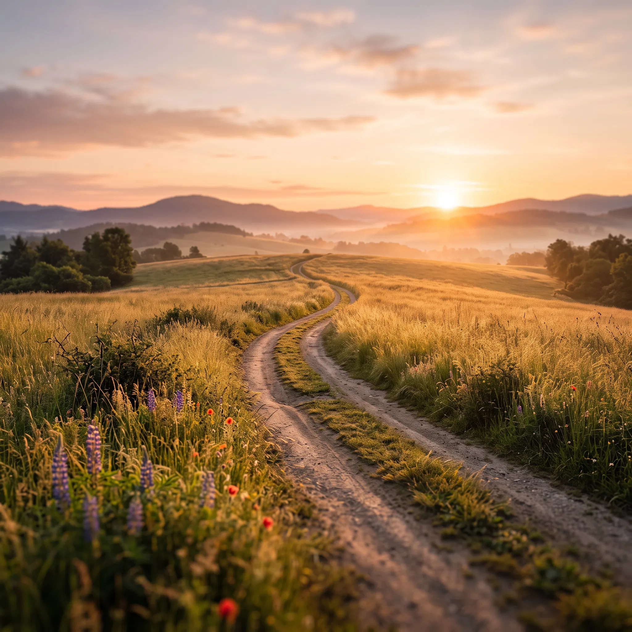 The Country Path Toward Morning Light