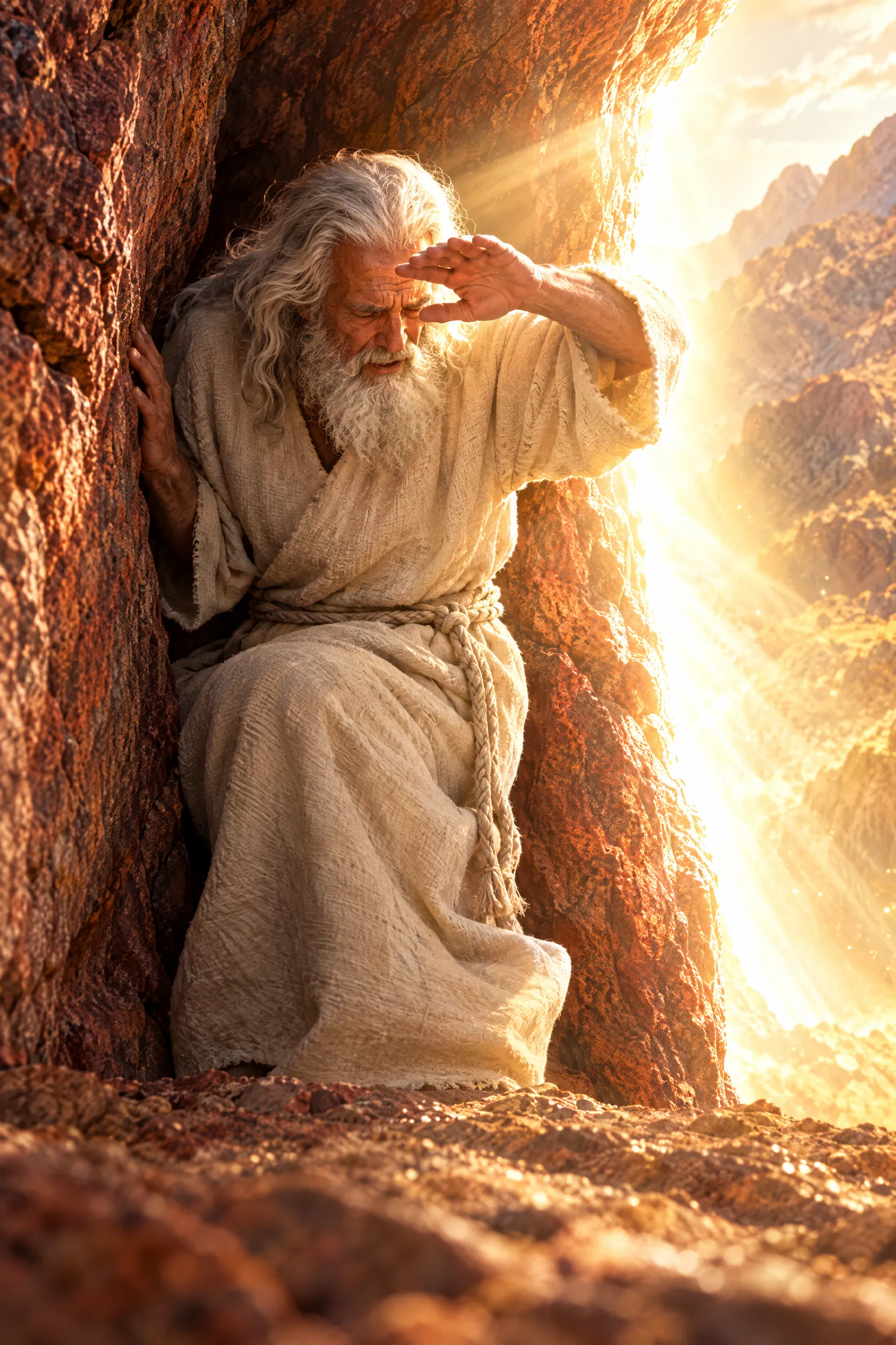 Moses Shielded in the Cleft of the Rock