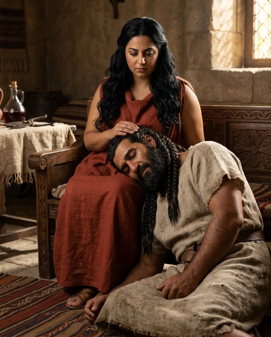 Samson Asleep on Delilah's Lap