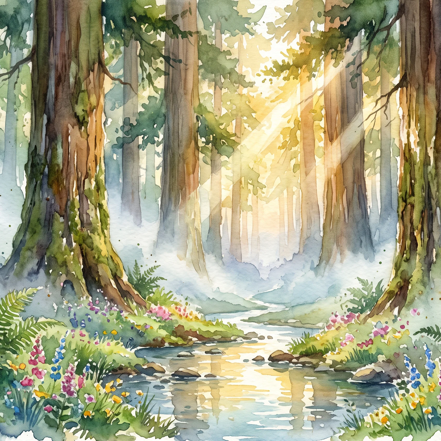 Divine Light Within the Ancient Grove