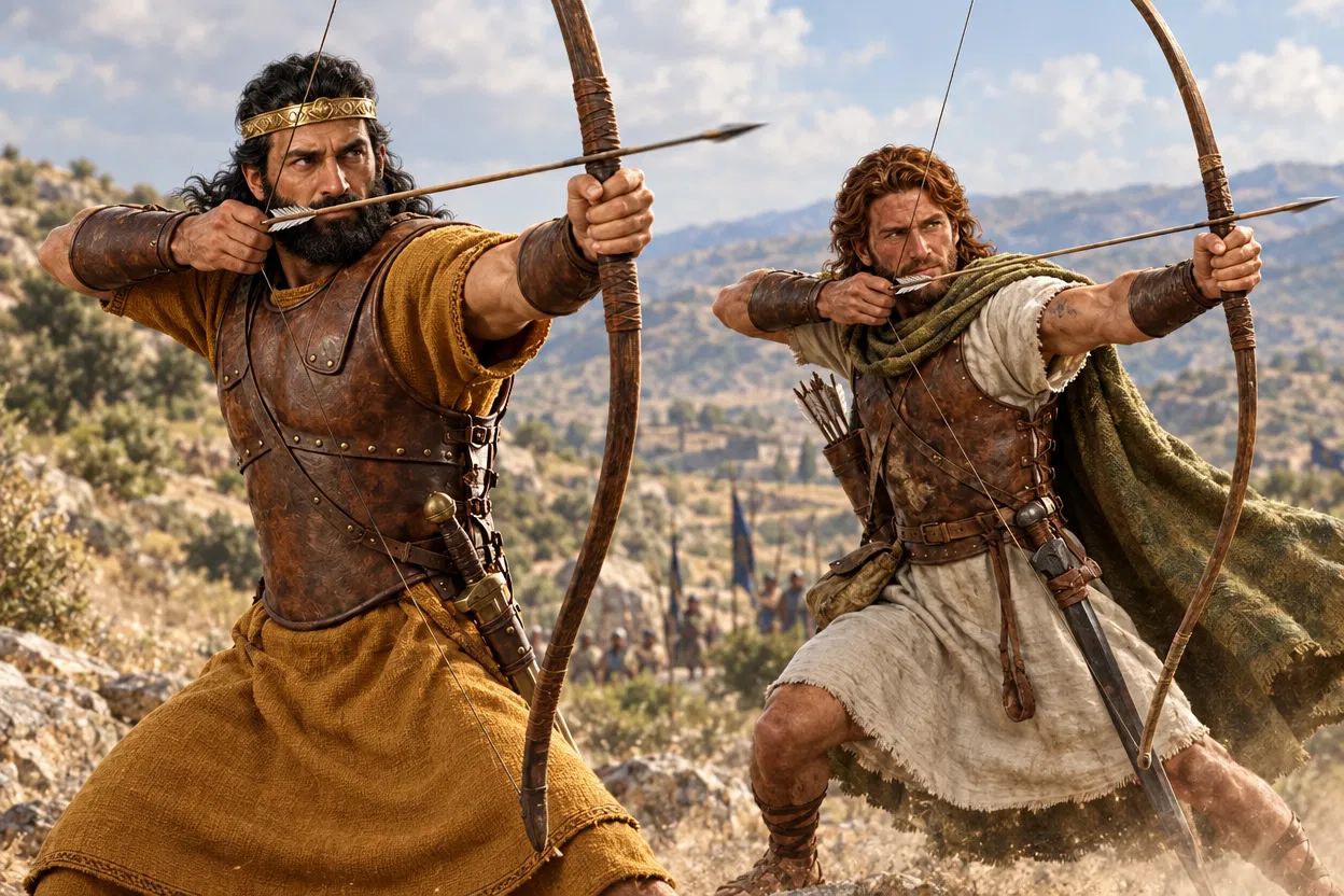 Saul and David Draw Their Bows