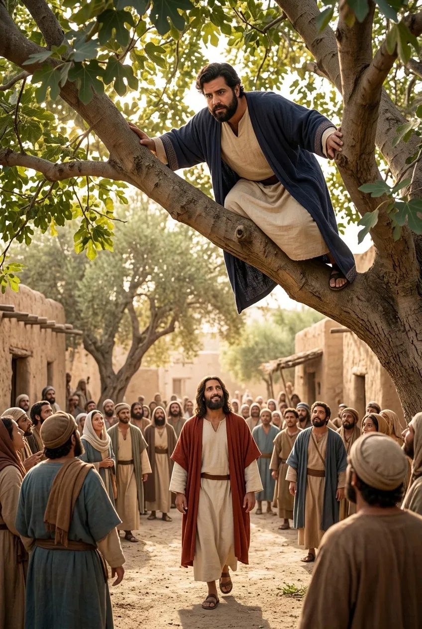 Zacchaeus Waiting for the Messiah to Pass By