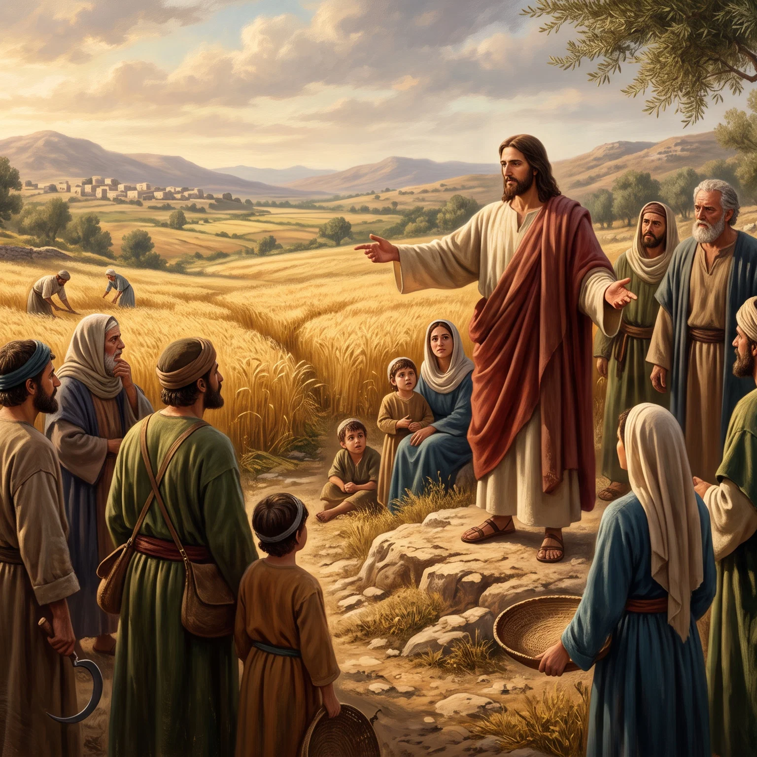 The Vast Harvest Beneath Golden Skies