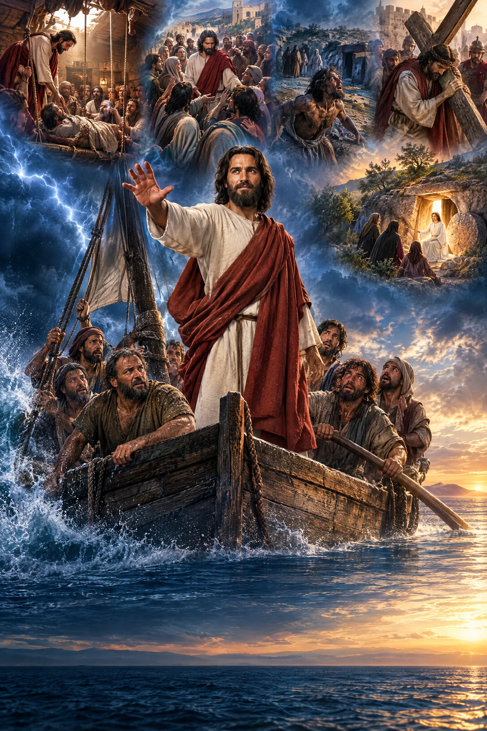 Jesus Calms the Storm on the Sea of Galilee