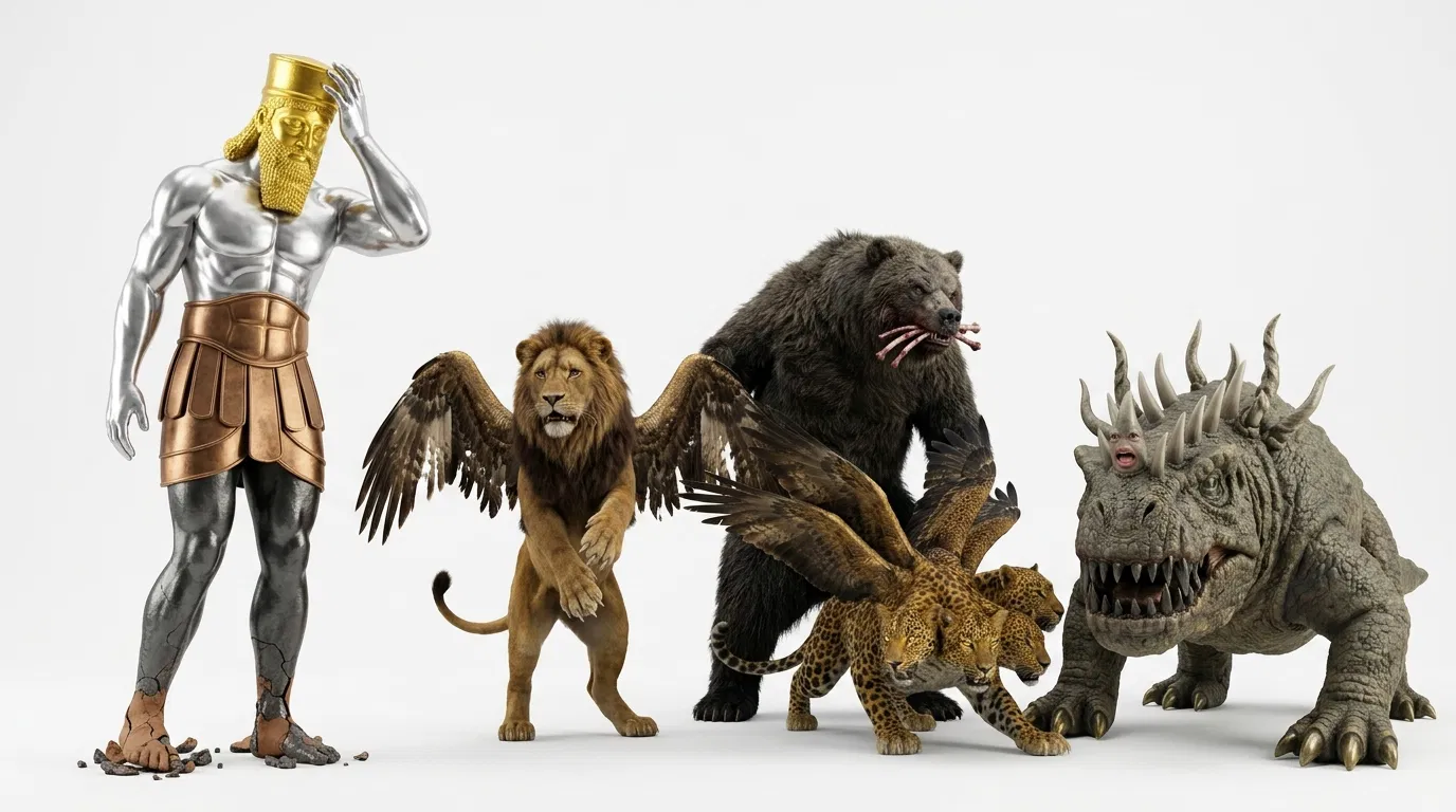 The Statue and Beasts of Daniel's Visions