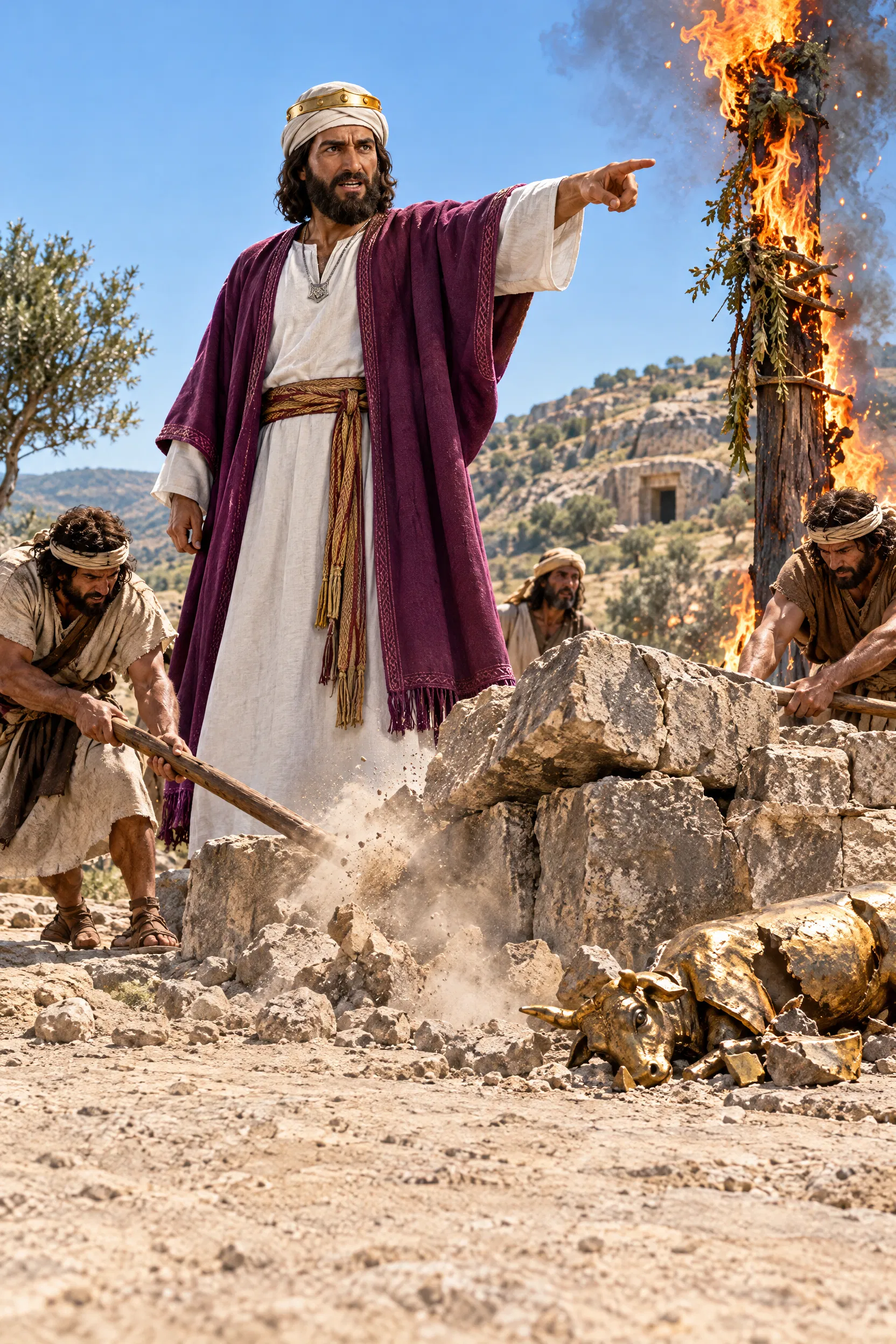 Josiah Orders the Altar at Bethel Torn Down
