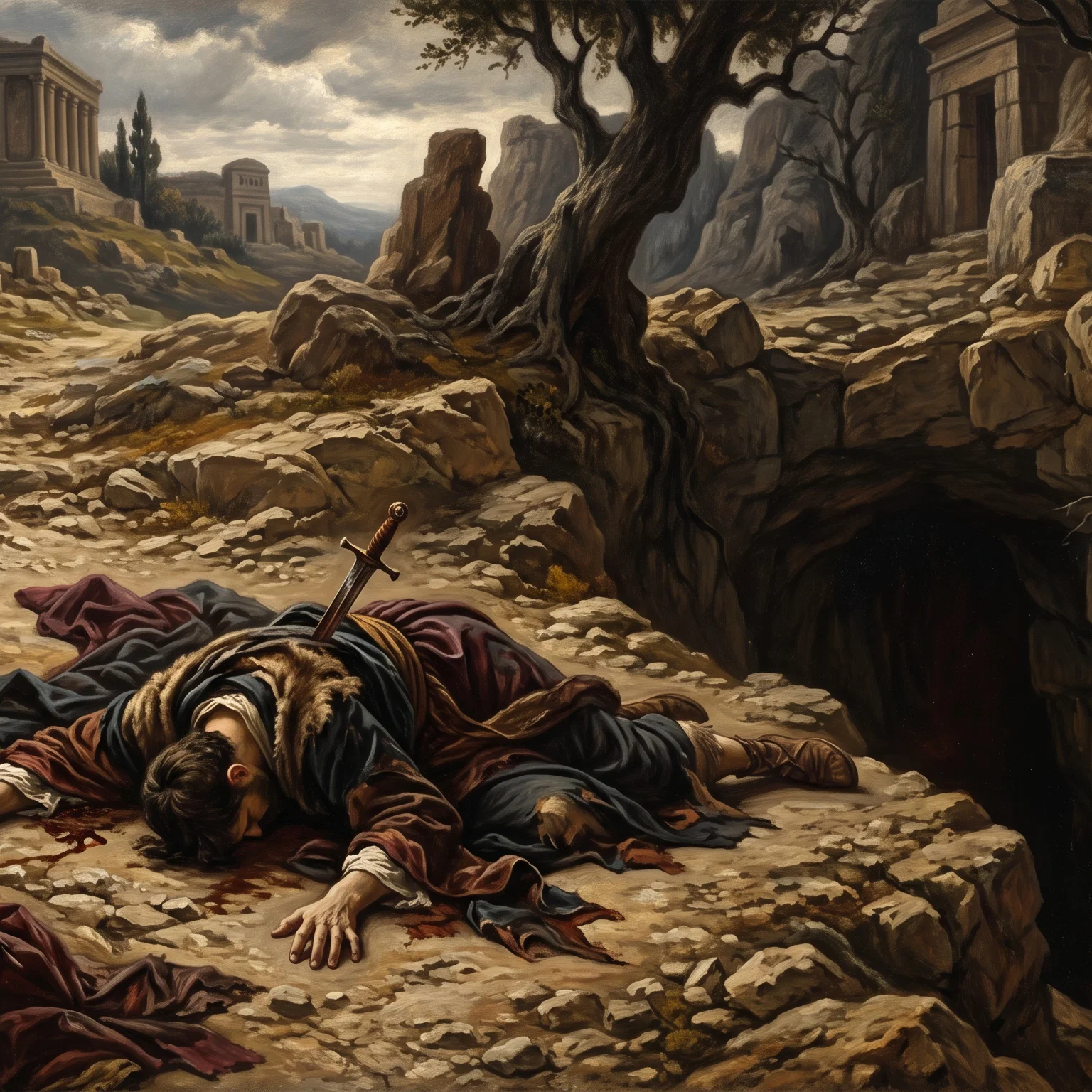 The Fallen King Amidst Ancient Stones