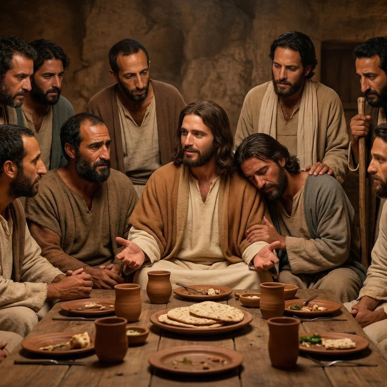 Jesus Comforts the Eleven in the Upper Room
