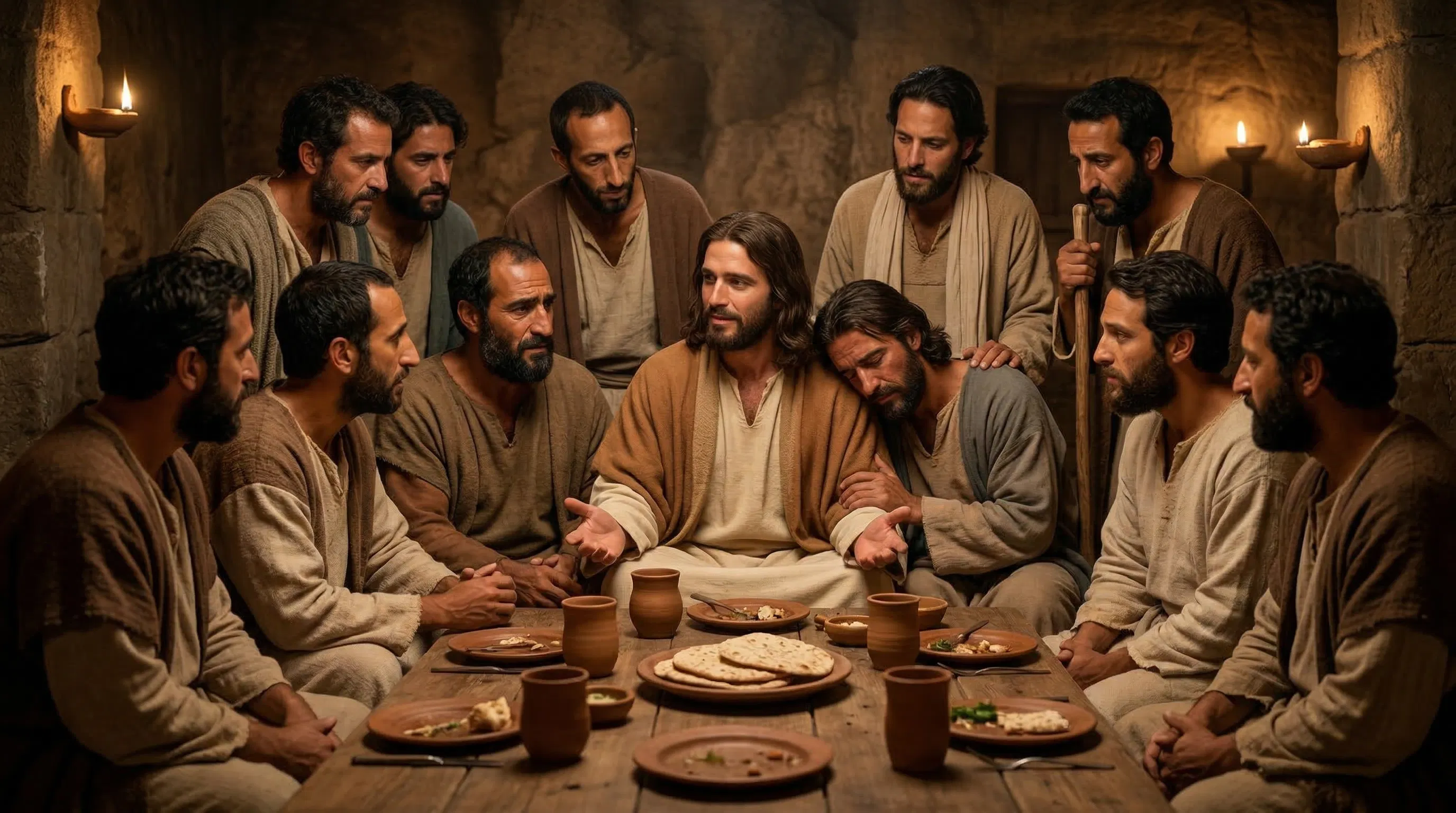 Jesus Comforts the Eleven in the Upper Room