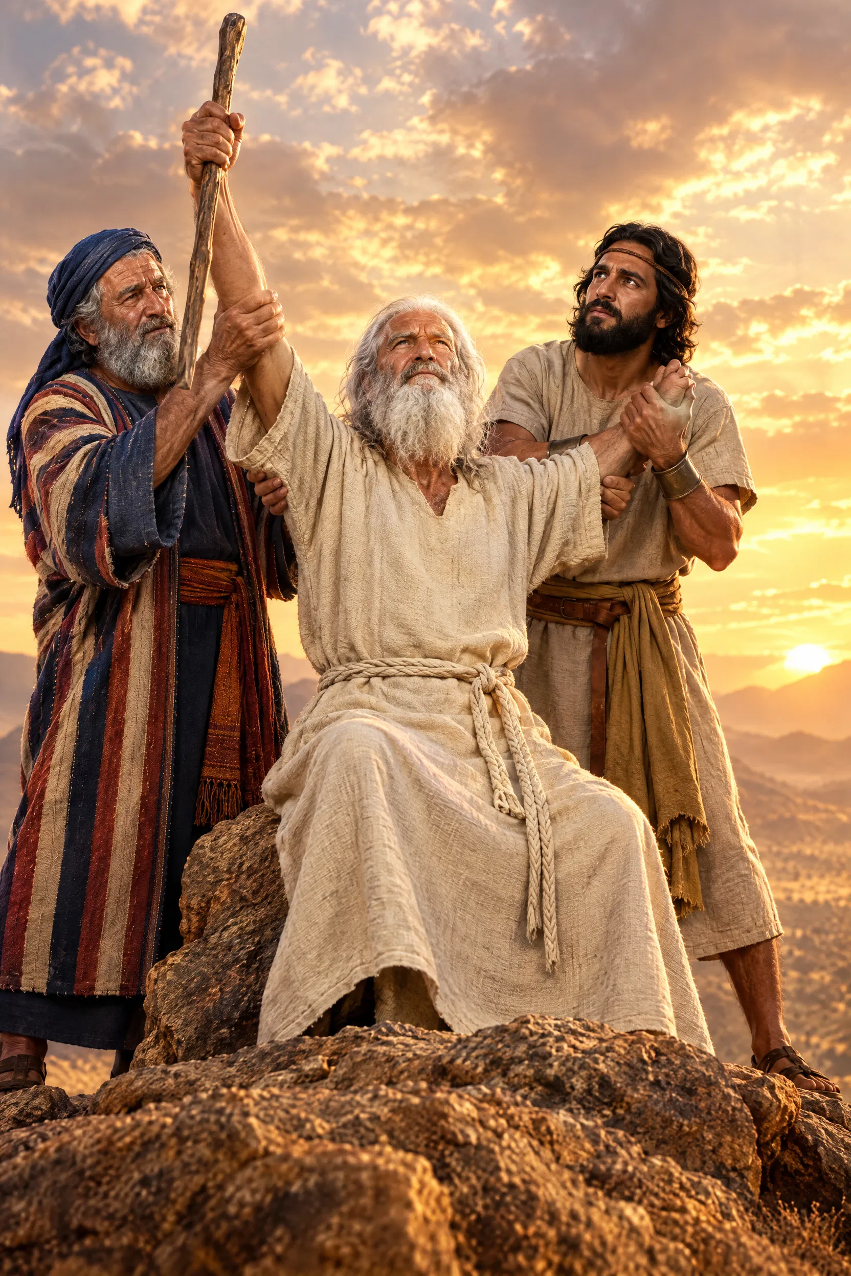 Aaron and Hur Hold Up Moses' Hands
