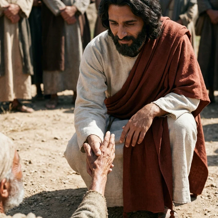 Jesus demonstrating compassion
