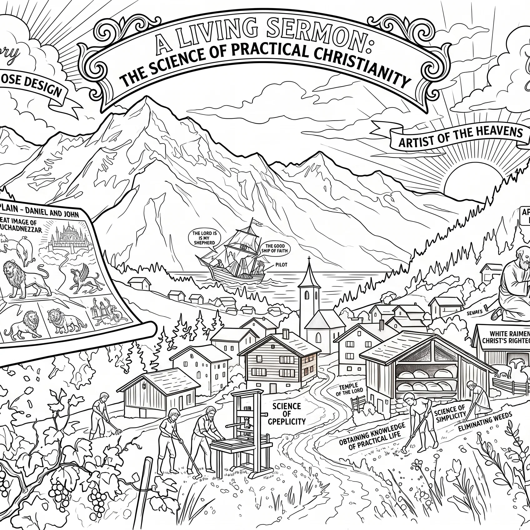 Sacred Scenes Coloring Book Journey