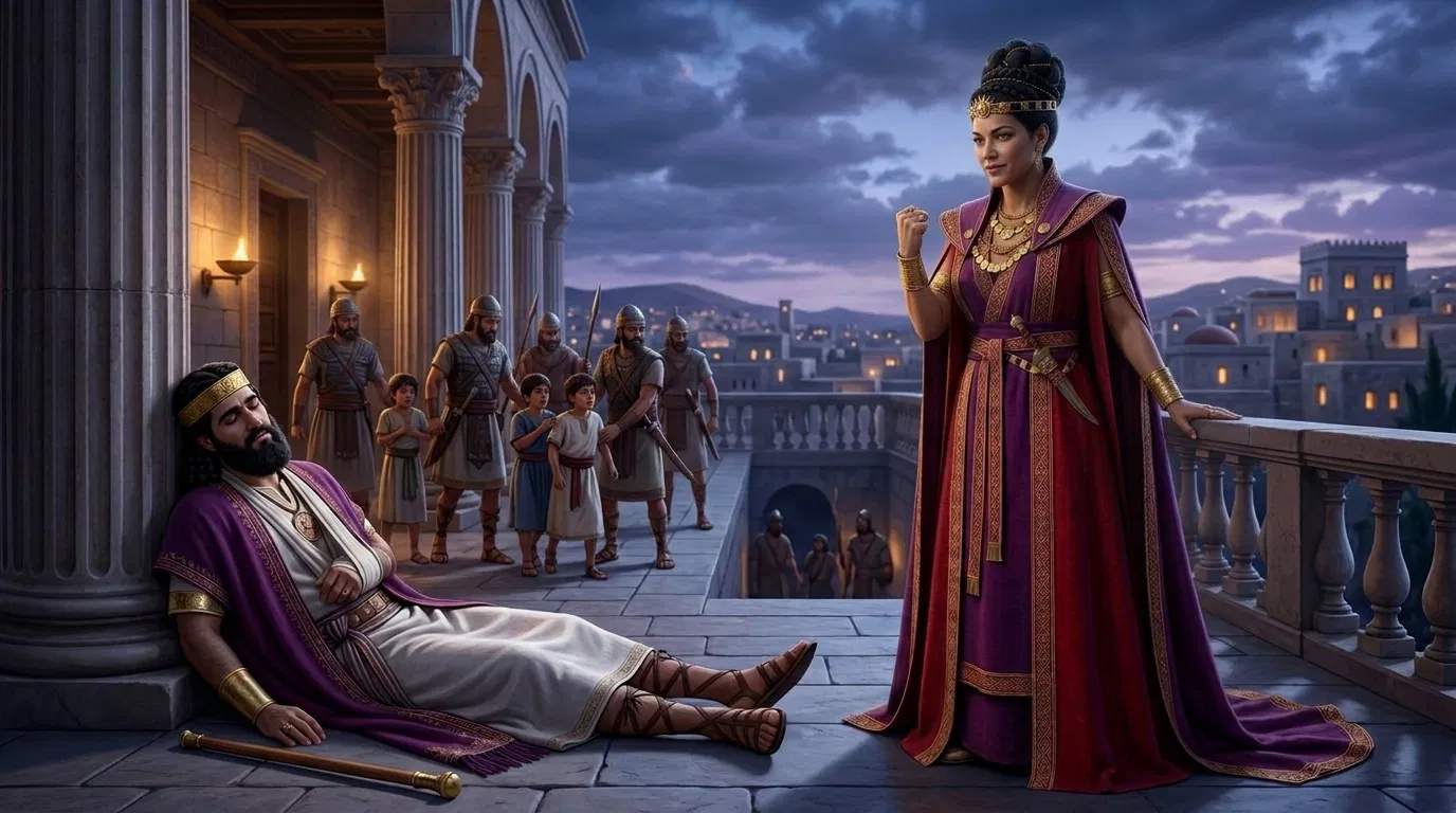 Athaliah Standing Over the Fallen Royal Family
