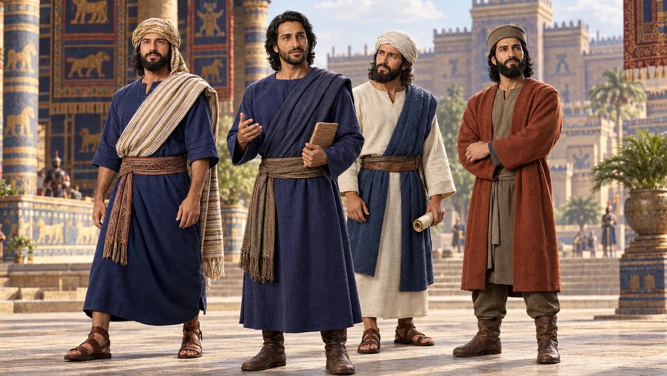 Daniel and His Friends in a Babylonian Courtyard