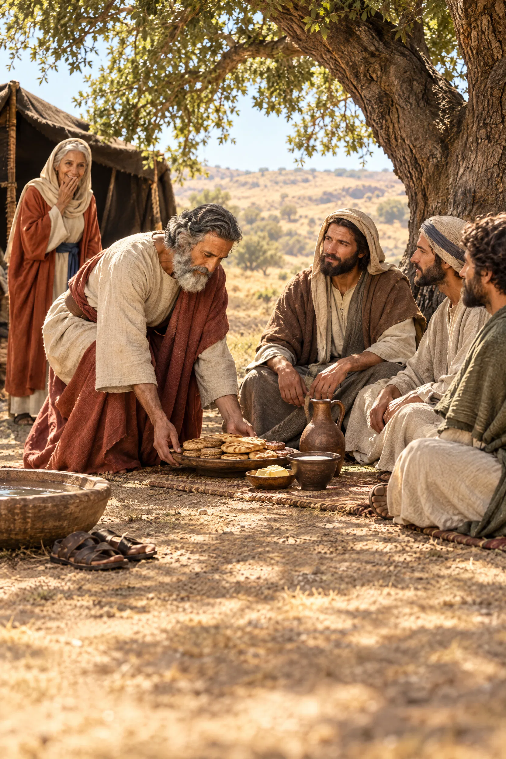 Abraham Serves Three Visitors Under the Oak