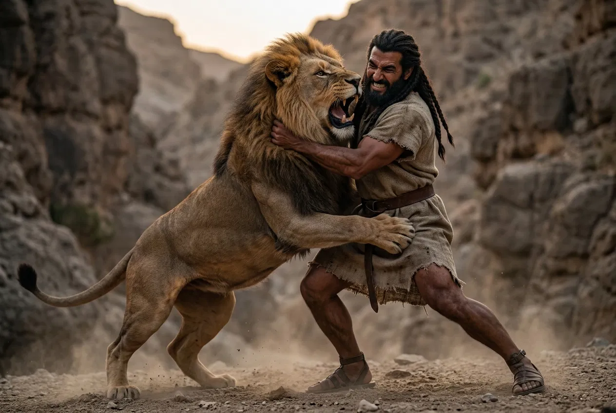 Samson Wrestling the Lion