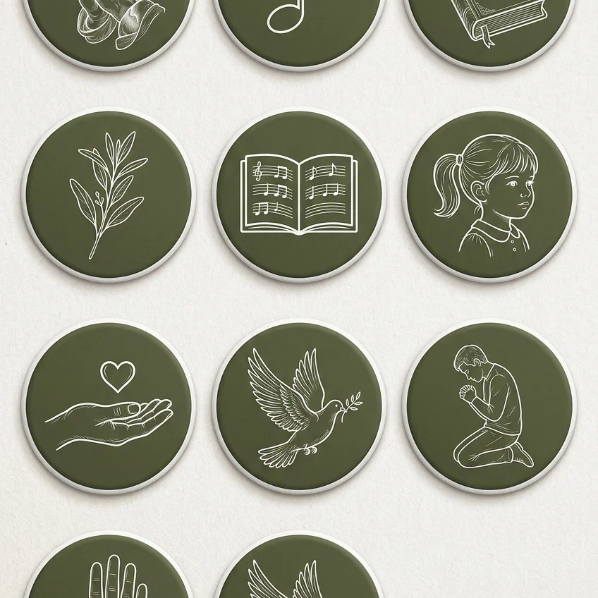 Minimalist Symbols of Faith and Devotion