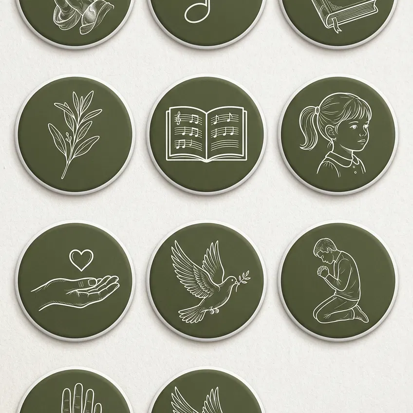 Minimalist Symbols of Faith and Devotion