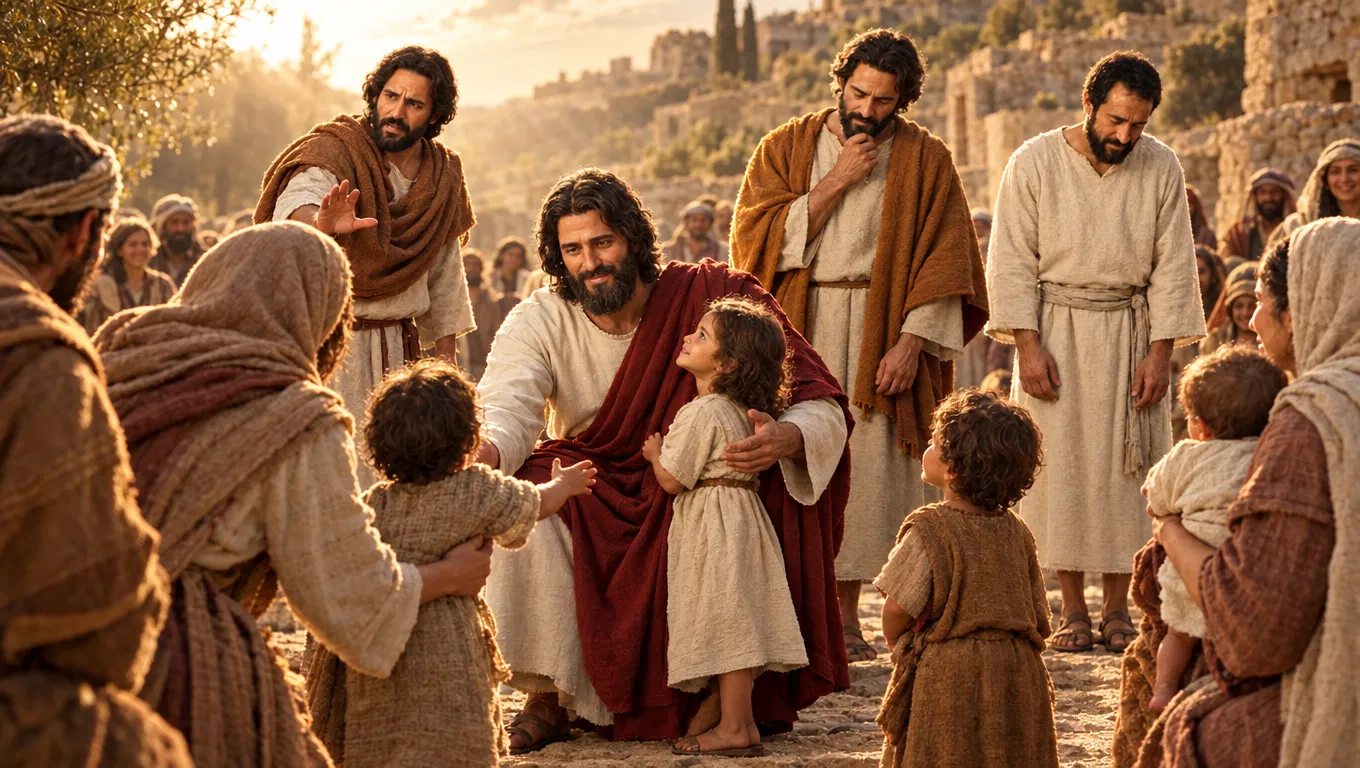 Jesus Receives Children Brought to Him