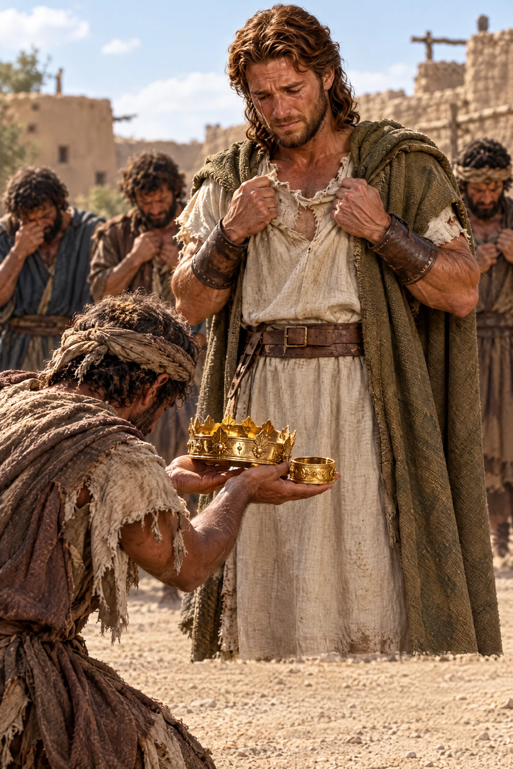 The Amalekite Brings Saul's Crown to David