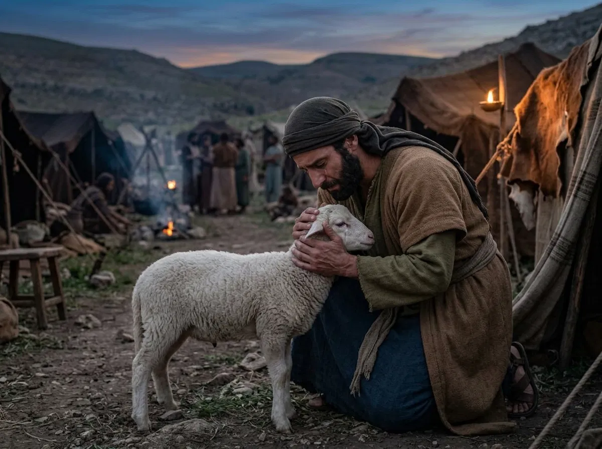 Israelite Confessing Sins on a Lamb