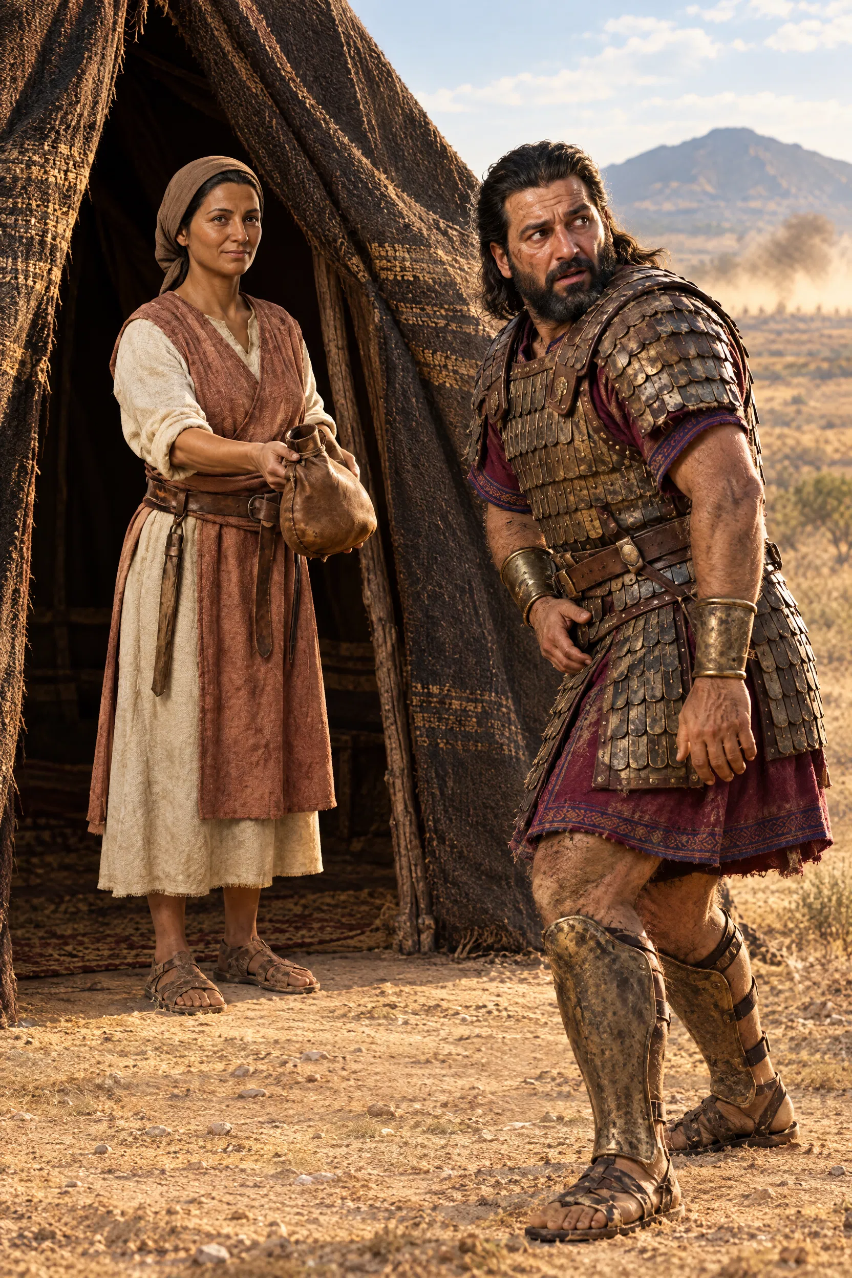 Jael Meets Sisera at Her Tent