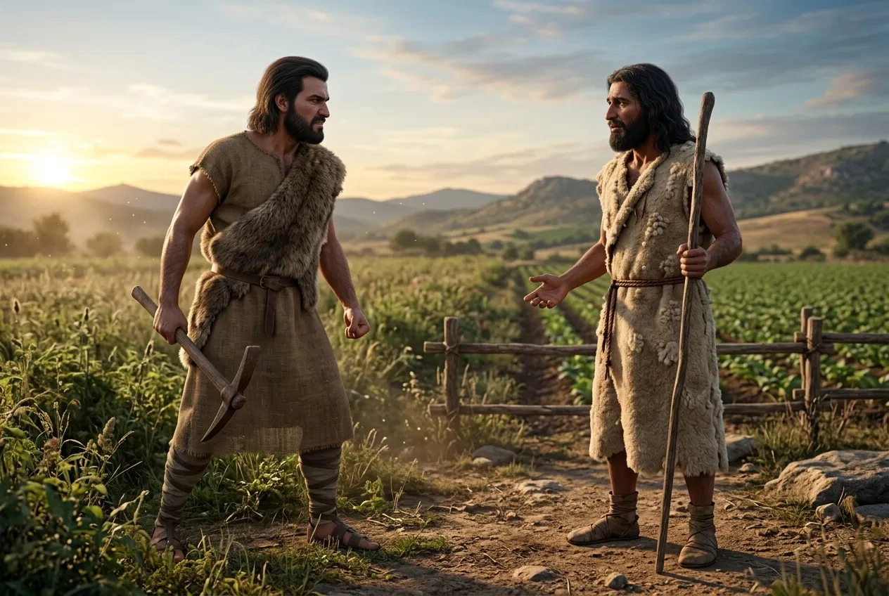 Cain and Abel Face Each Other in the Field