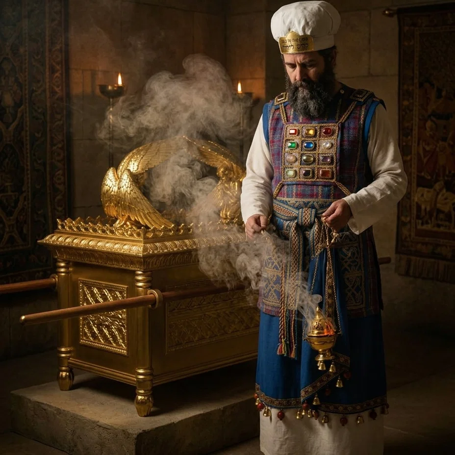 The High Priest Before the Mercy Seat