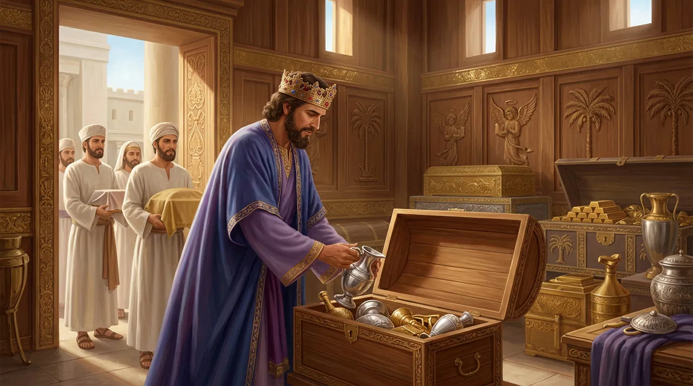 Solomon Placing Treasures in the Temple Storerooms