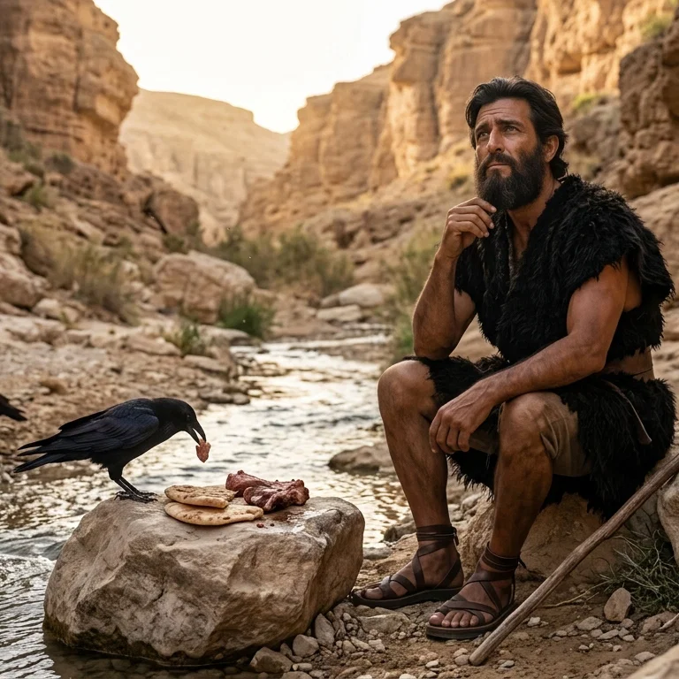 Elijah Sustained by Ravens at Cherith
