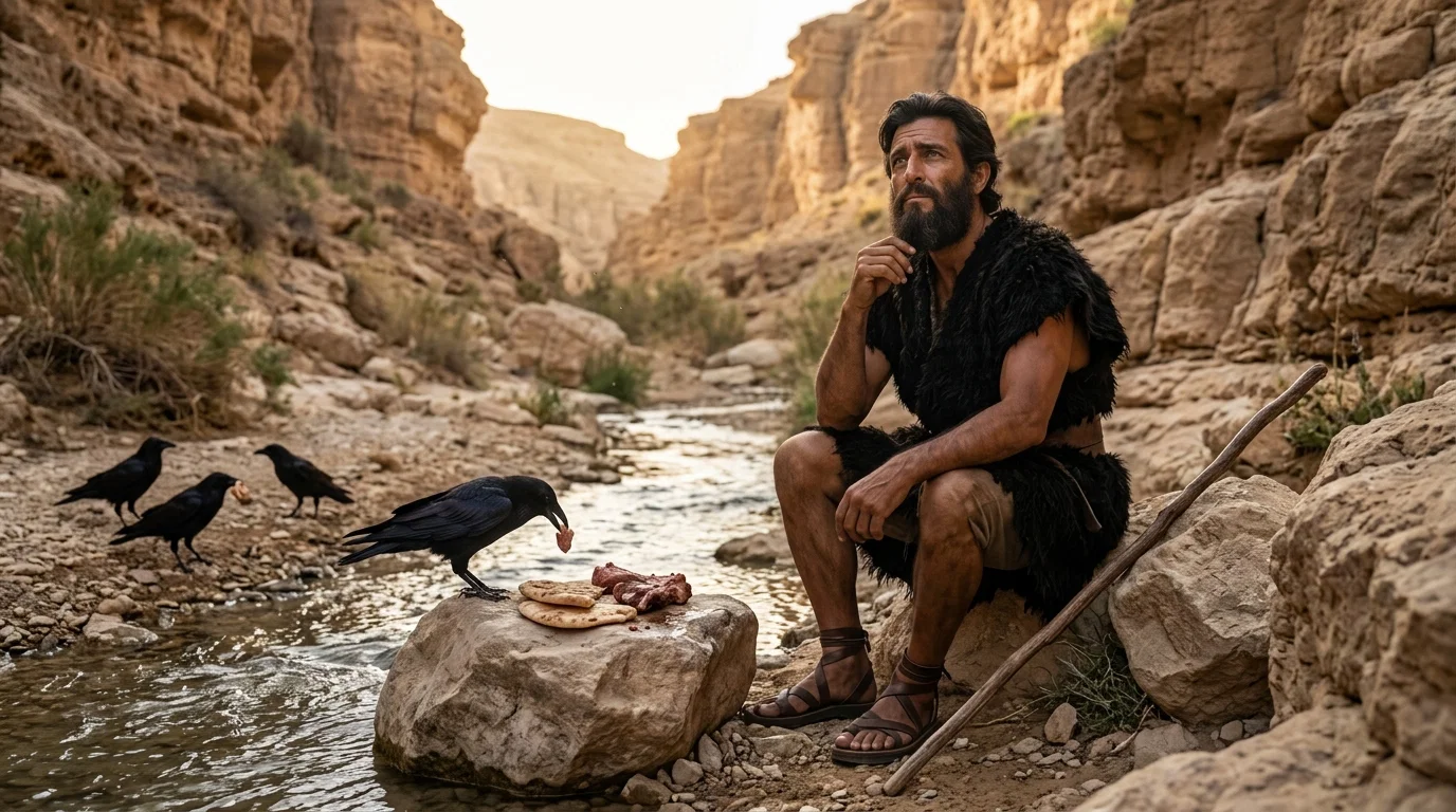 Elijah Sustained by Ravens at Cherith