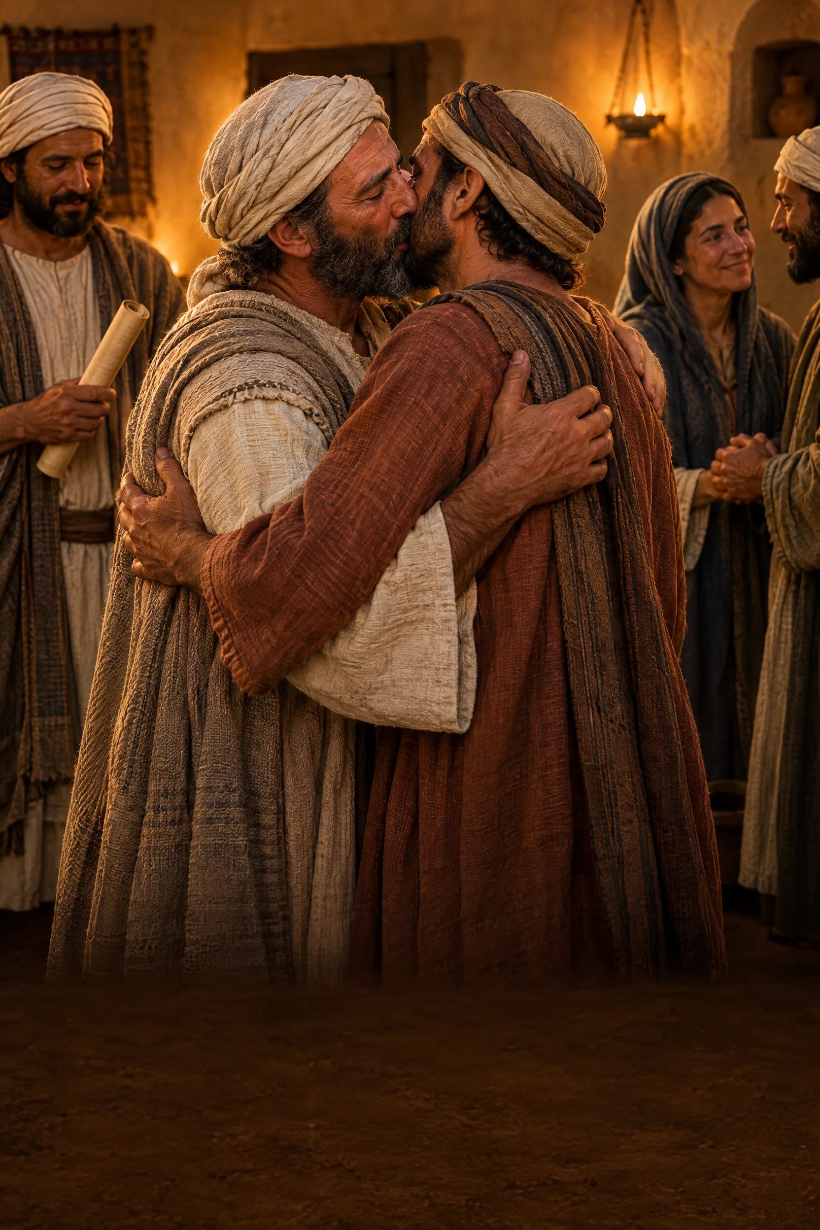 Believers Greet One Another with a Holy Kiss