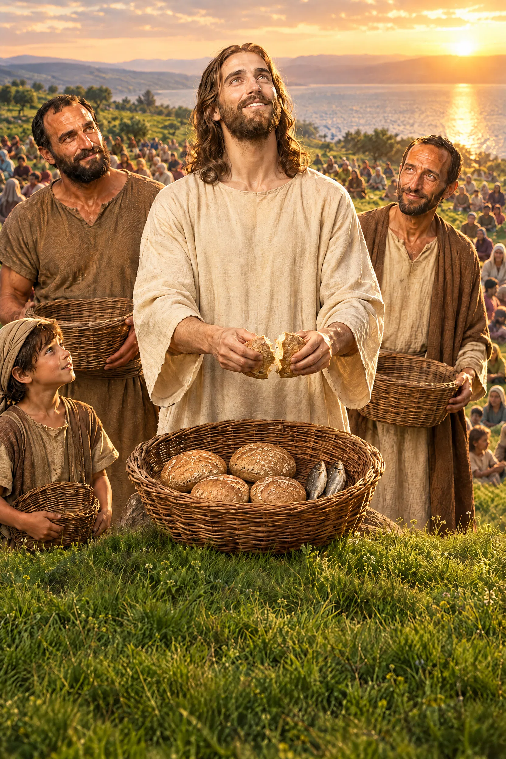 Jesus Feeds the Five Thousand With Loaves and Fish