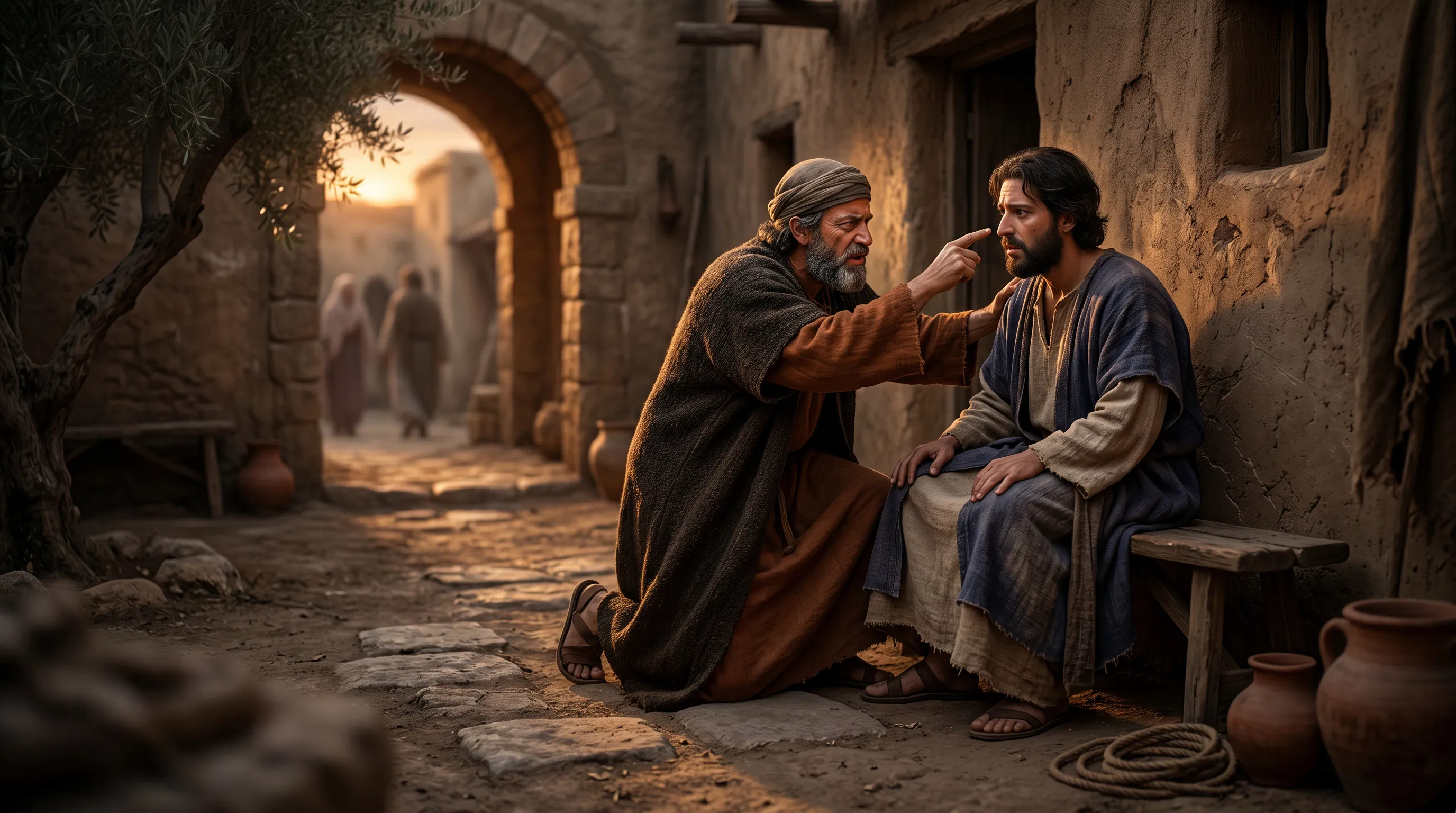 A Man Offers to Pull a Speck from an Eye