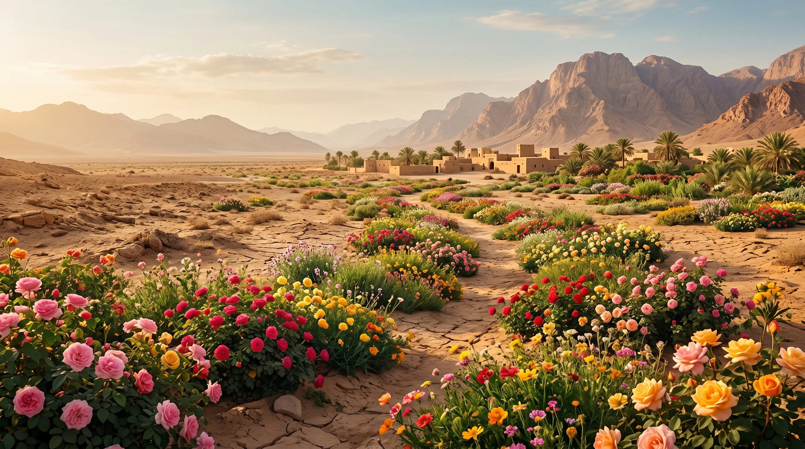 Desert Blooms in Sacred Light