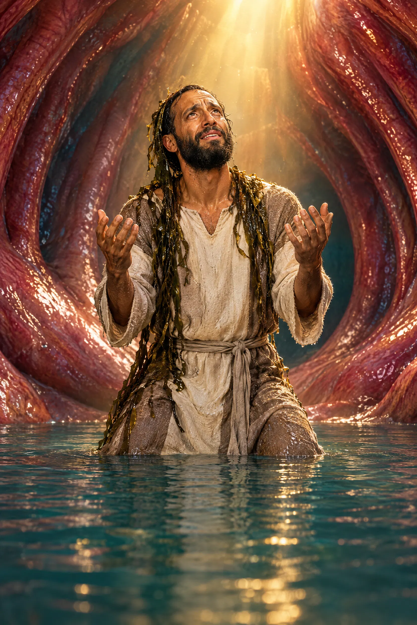 Jonah Prays Inside the Great Fish