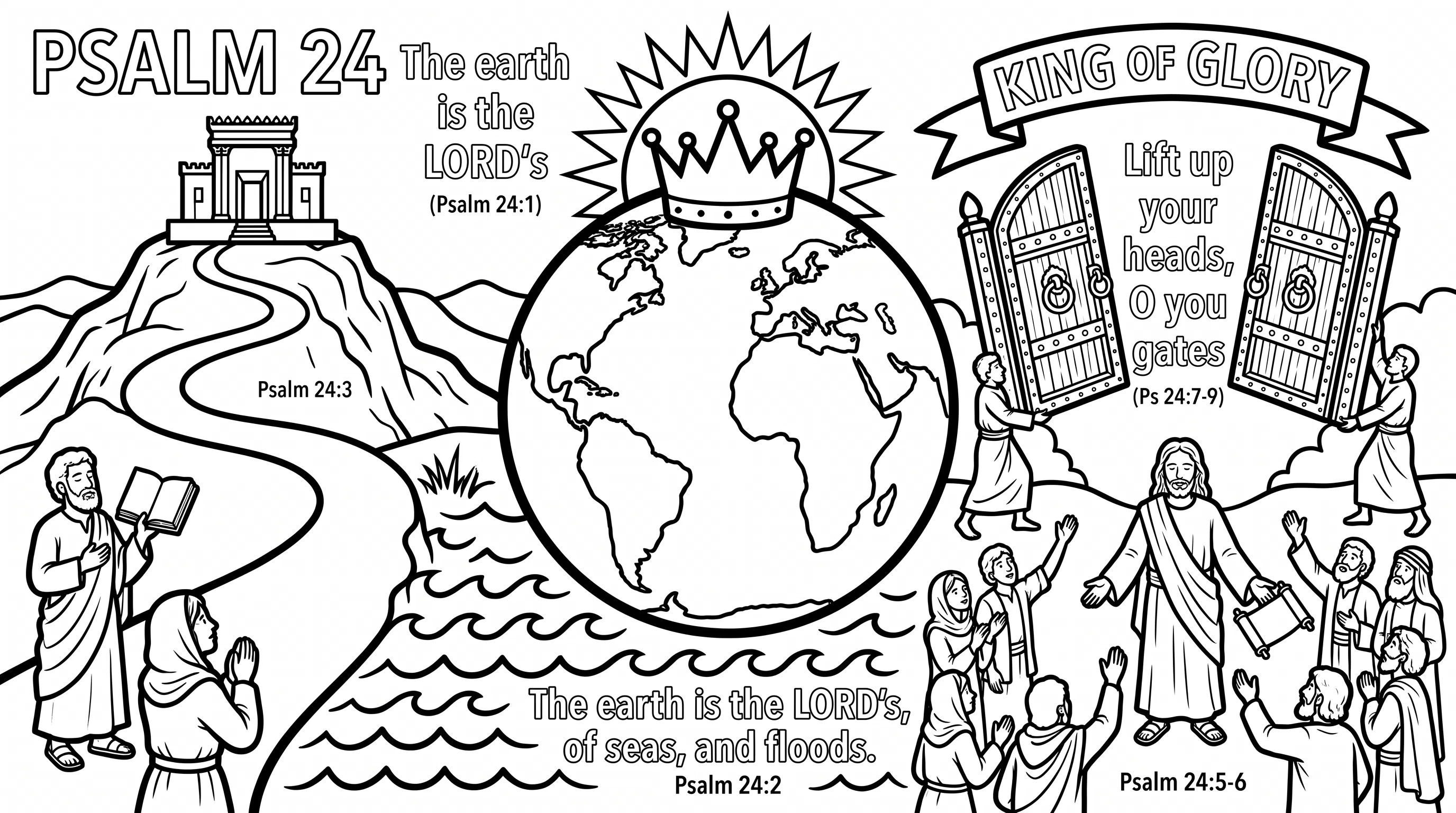 The Gates of Glory Coloring Page