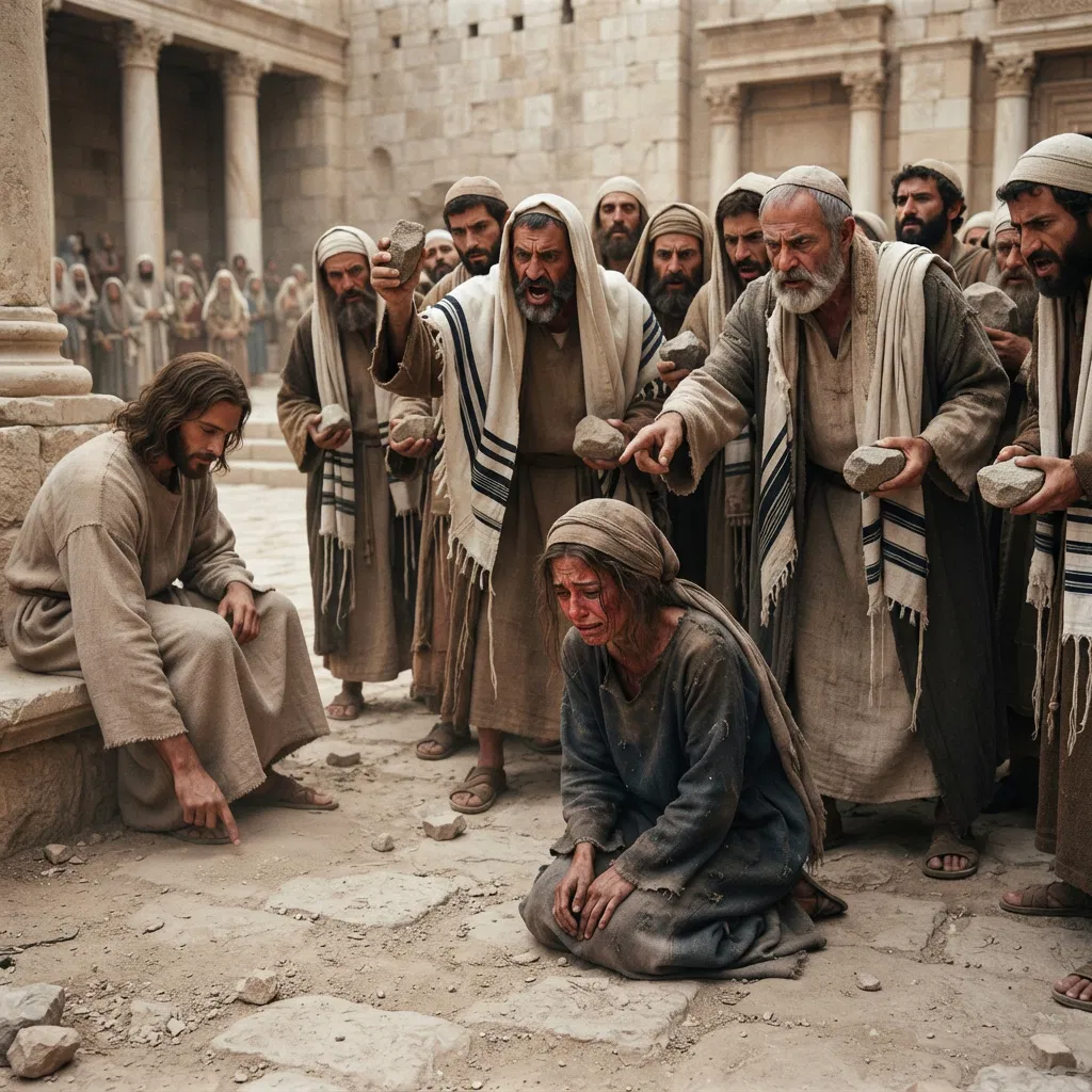 The Woman Taken in Adultery Before Jesus