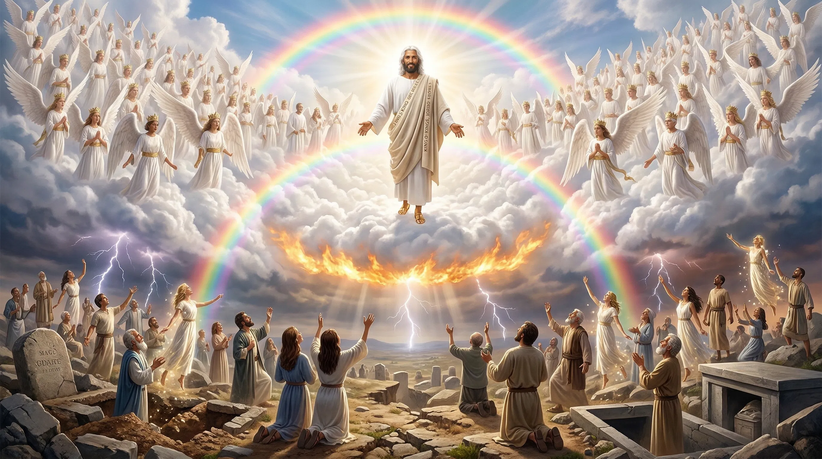 Jesus Returns in the Clouds as the Dead Rise