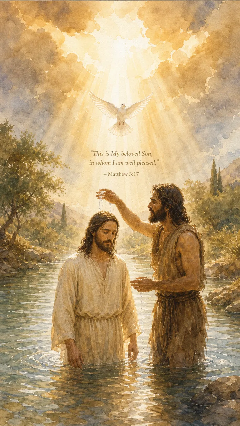 Jesus Baptized by John in the Jordan