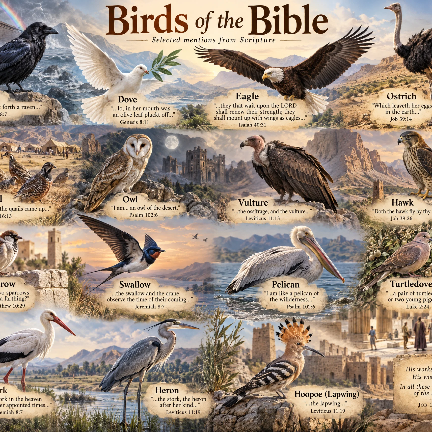 Divine Avian Messengers Throughout Scripture