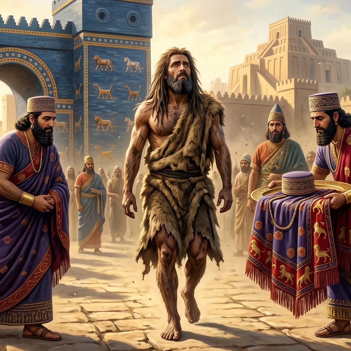 Nebuchadnezzar Returns to Babylon to Be Robed