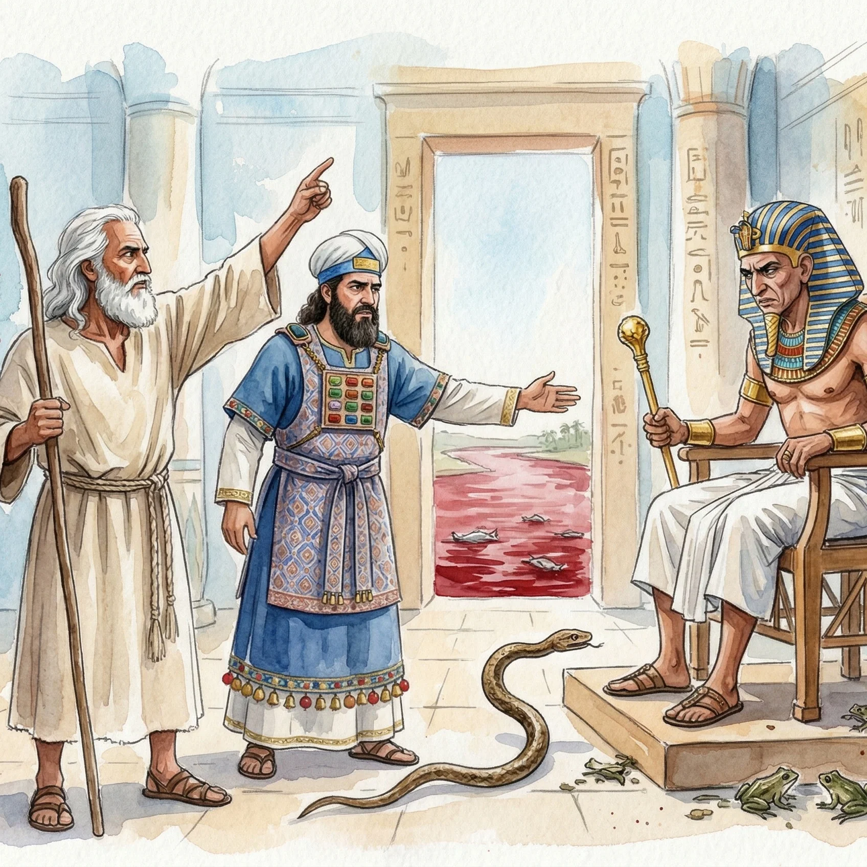 Divine Command Before The Egyptian Throne