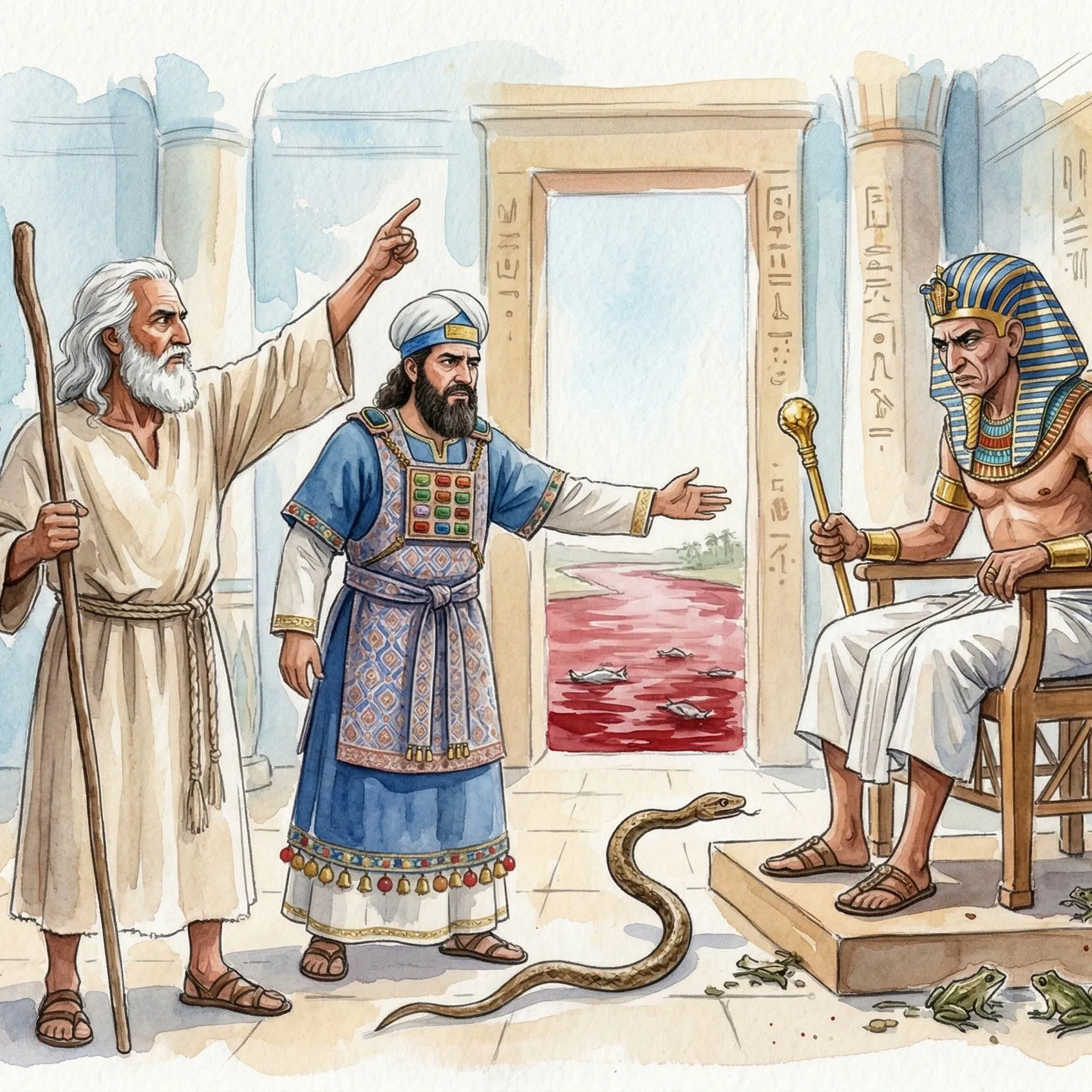 Divine Command Before The Egyptian Throne