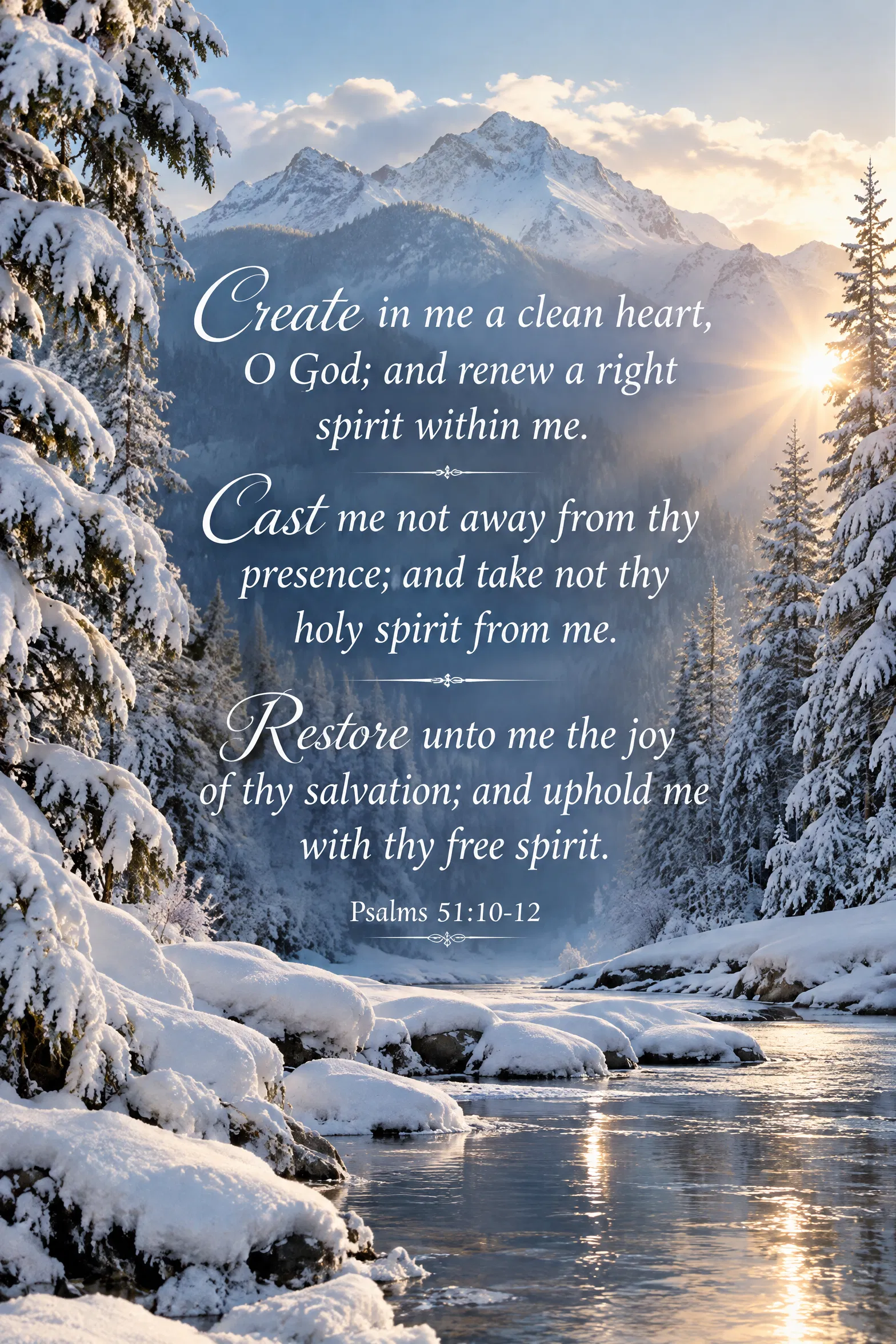 A Pure Heart Amidst Winter Serenity