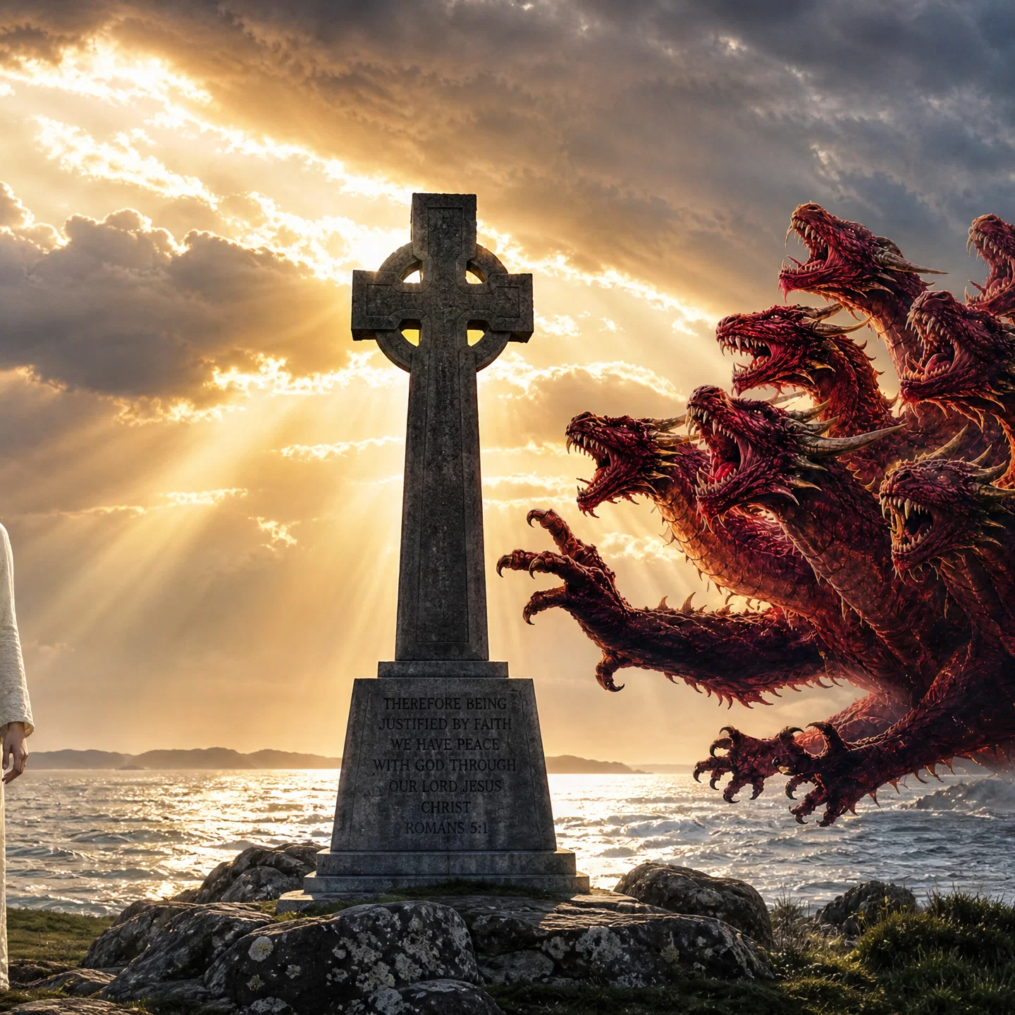 Revelation's Light Over The Ancient Stone