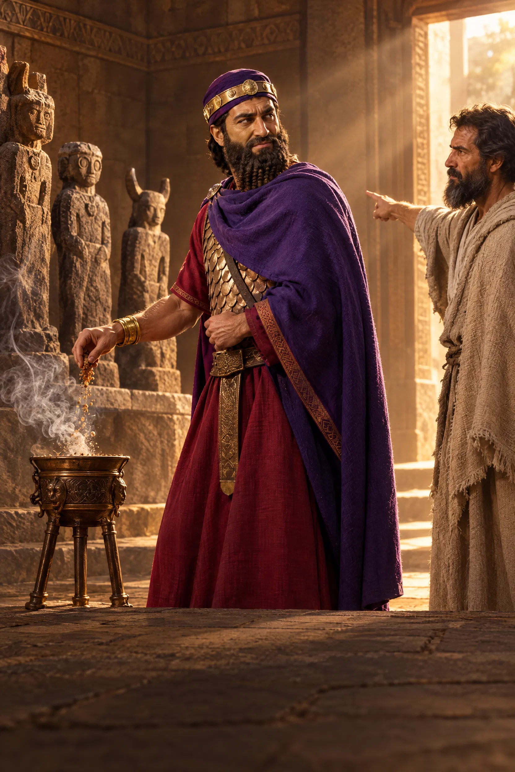 A Prophet Rebukes King Amaziah Before Edom's Idols