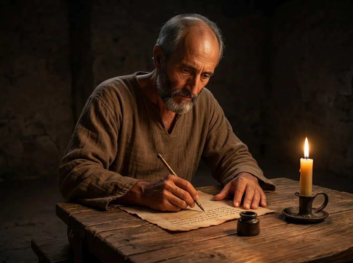 Paul Writing by Candlelight